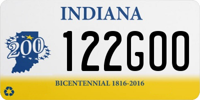 IN license plate 122GOO