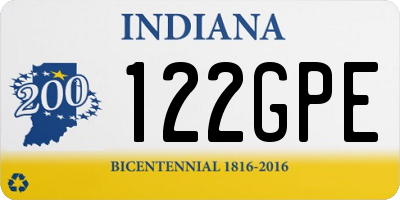 IN license plate 122GPE