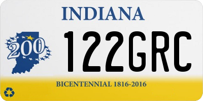 IN license plate 122GRC