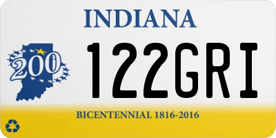 IN license plate 122GRI