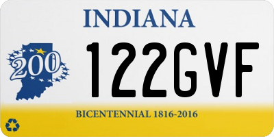 IN license plate 122GVF
