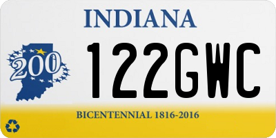 IN license plate 122GWC
