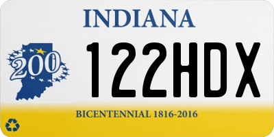 IN license plate 122HDX