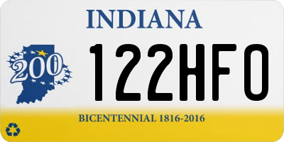 IN license plate 122HFO