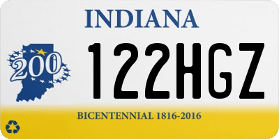 IN license plate 122HGZ
