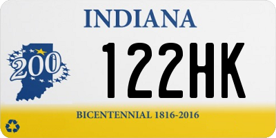 IN license plate 122HK