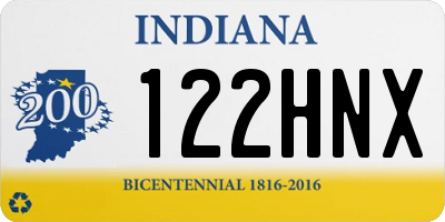 IN license plate 122HNX