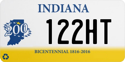 IN license plate 122HT