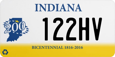 IN license plate 122HV