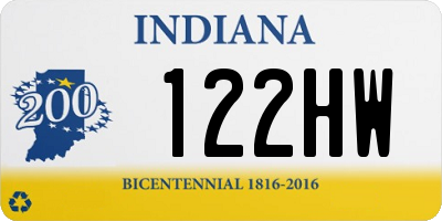 IN license plate 122HW