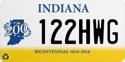 IN license plate 122HWG