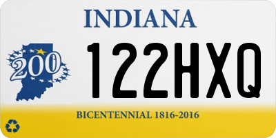 IN license plate 122HXQ