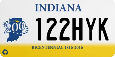 IN license plate 122HYK