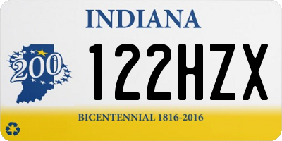 IN license plate 122HZX