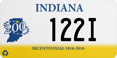 IN license plate 122I