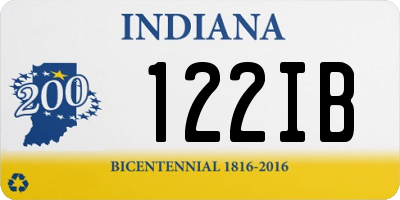 IN license plate 122IB