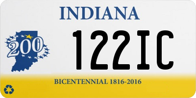 IN license plate 122IC