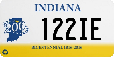 IN license plate 122IE