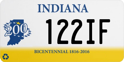 IN license plate 122IF