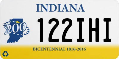 IN license plate 122IHI