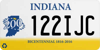 IN license plate 122IJC