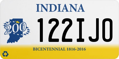 IN license plate 122IJO