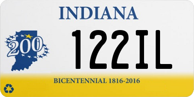 IN license plate 122IL