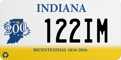 IN license plate 122IM