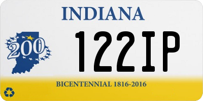 IN license plate 122IP