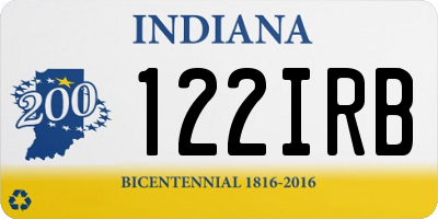 IN license plate 122IRB