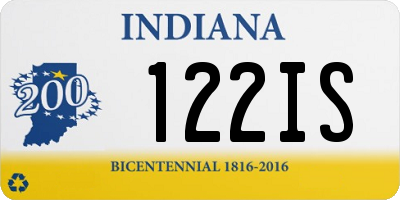 IN license plate 122IS