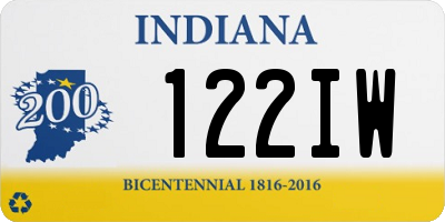 IN license plate 122IW