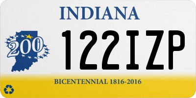 IN license plate 122IZP