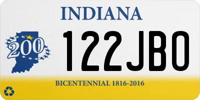 IN license plate 122JBO
