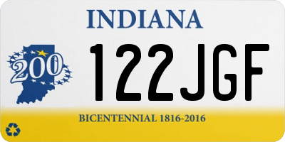 IN license plate 122JGF