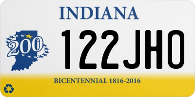 IN license plate 122JHO