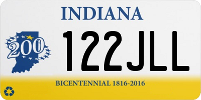 IN license plate 122JLL