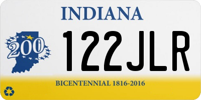 IN license plate 122JLR