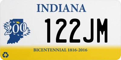 IN license plate 122JM