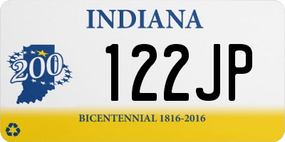 IN license plate 122JP