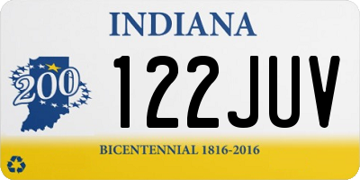 IN license plate 122JUV