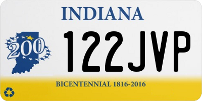 IN license plate 122JVP