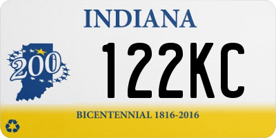 IN license plate 122KC