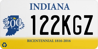 IN license plate 122KGZ