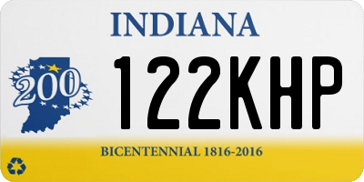 IN license plate 122KHP