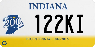 IN license plate 122KI
