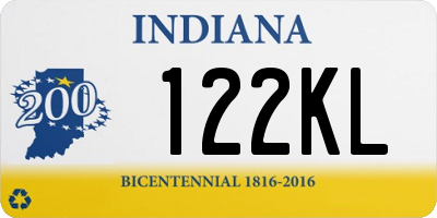 IN license plate 122KL