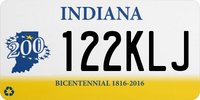 IN license plate 122KLJ