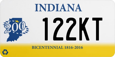 IN license plate 122KT