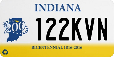 IN license plate 122KVN